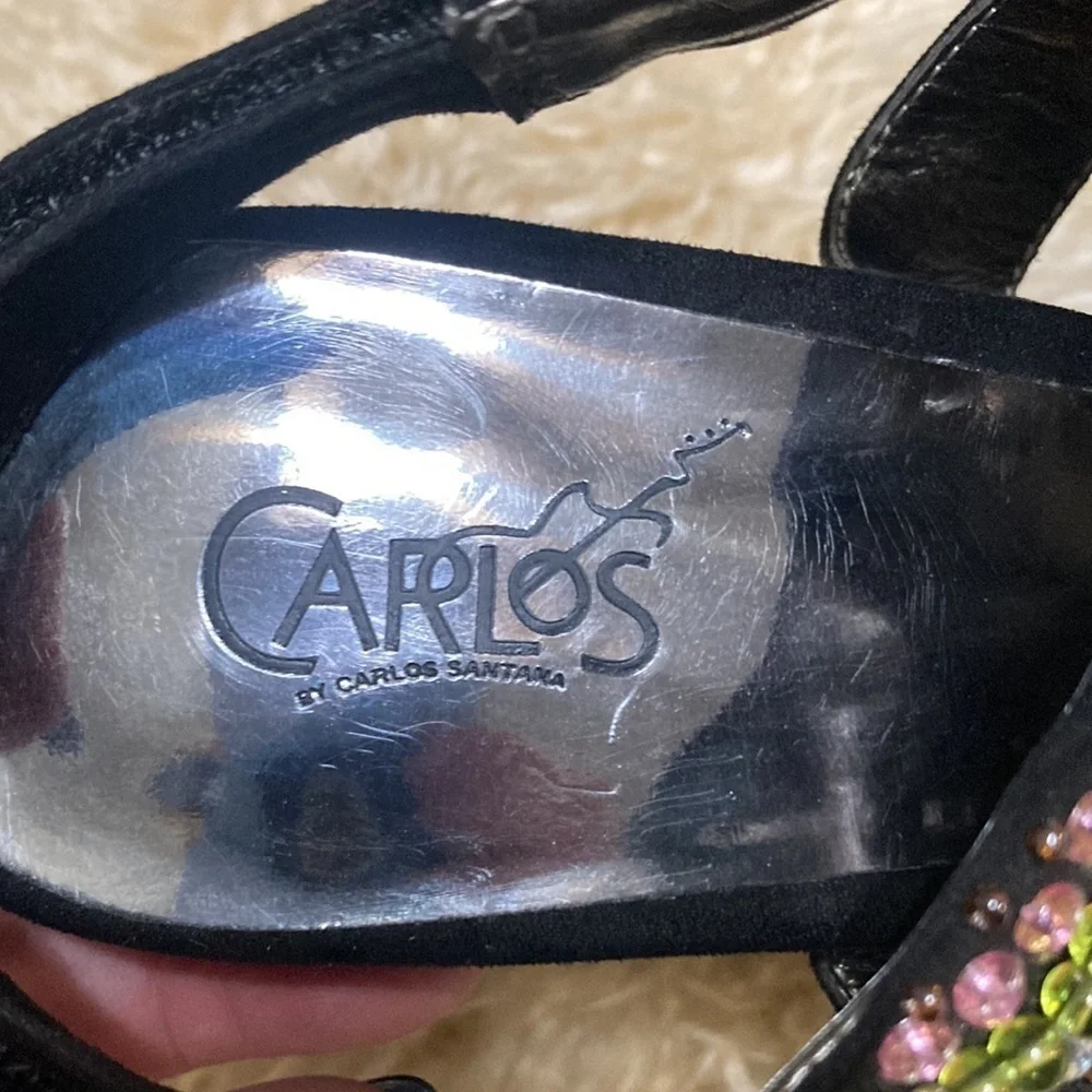 Carlos Acapulco jeweled platform shoes size 8.5